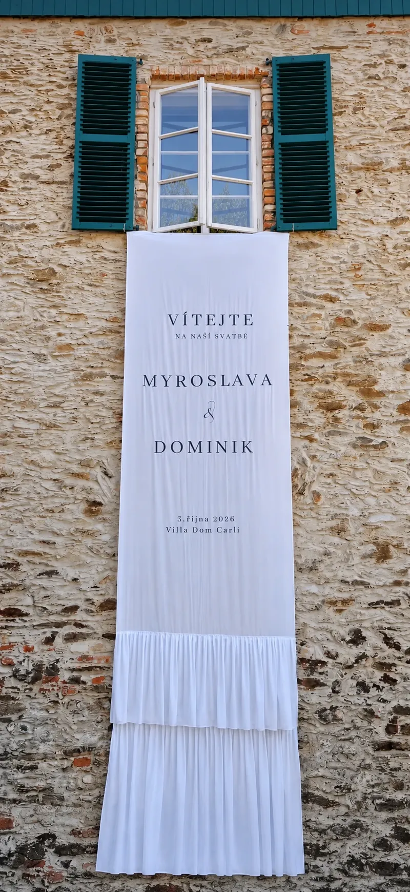 Uvítací banner — Myroslava & Dominik